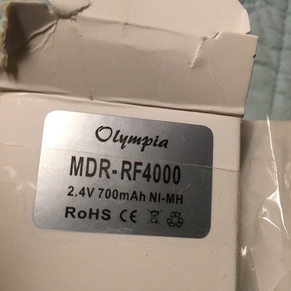 2 Battery packs for SONY MDR-RF4000 Olympia 2.4V 700Ah NI/MH FOR SET NWOT - Picture 3 of 4